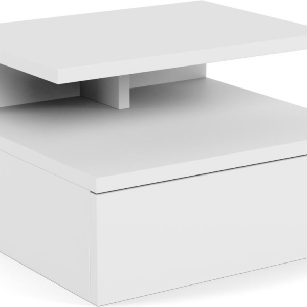 Natbord / sengebord, Signature Askeby vægmonteret hvid MDF H22,5ÃB35ÃD32 cm